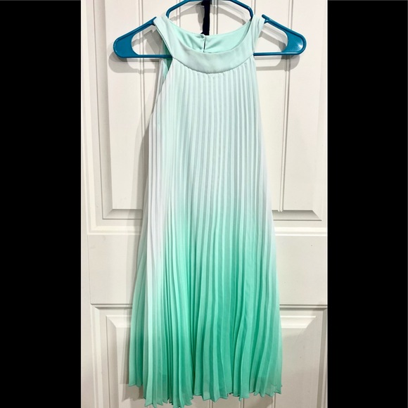 Rare Editions Girls Dress Ombré sea foam green (Size 16) - Picture 2 of 3